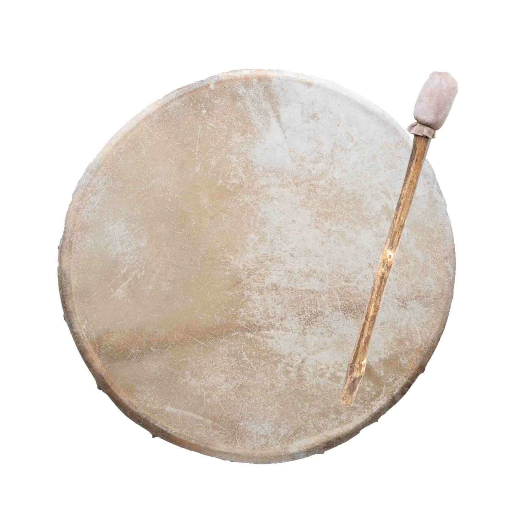 Shaman Drum 50cm Terre' pelle capra con battente