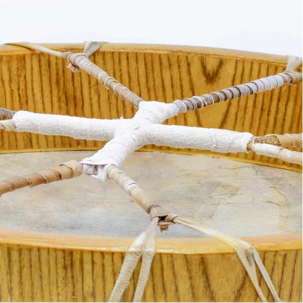 Shaman Drum 45cm Terre' pelle capra rotondo con battente