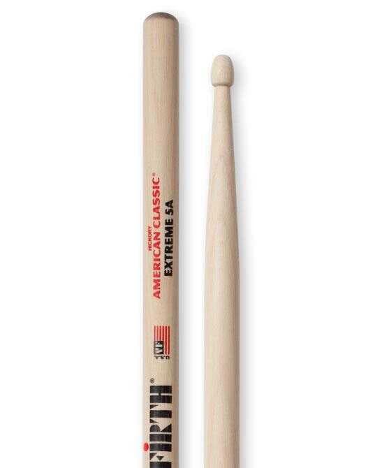 Bacchette Vic Firth American Classic X5A Hickory Punta legno Goccia